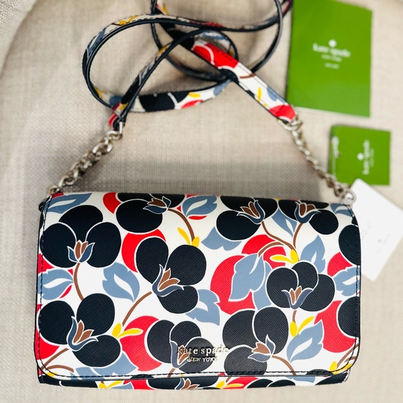 NEW Kate Spade Cameron Small Flap Crossbody Bag Breezy Floral Multiple - Picture 2 of 9